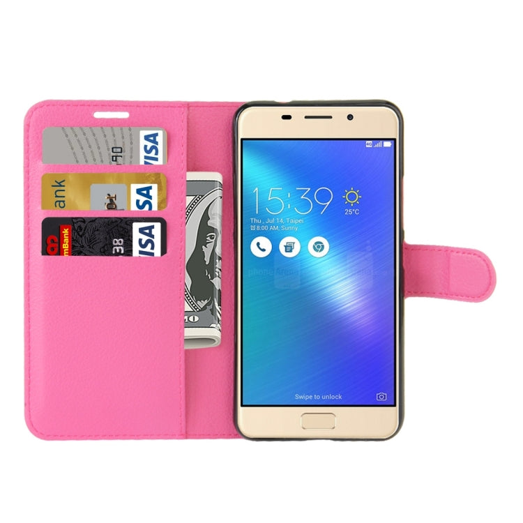 For ASUS ZenFone 3s Max (ZC521TL)  Litchi Texture Horizontal Flip Leather Case with Holder & Card Slots & Wallet