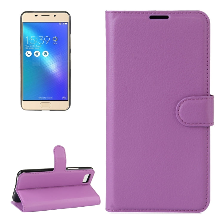 For ASUS ZenFone 3s Max (ZC521TL)  Litchi Texture Horizontal Flip Leather Case with Holder & Card Slots & Wallet
