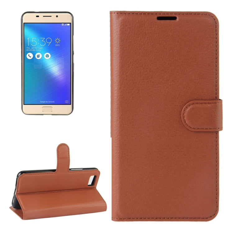 For ASUS ZenFone 3s Max (ZC521TL)  Litchi Texture Horizontal Flip Leather Case with Holder & Card Slots & Wallet