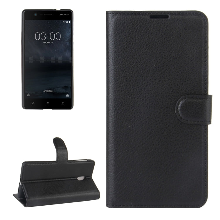 For Nokia 3 Litchi Texture Horizontal Flip Leather Case with Holder & Card Slots & Wallet