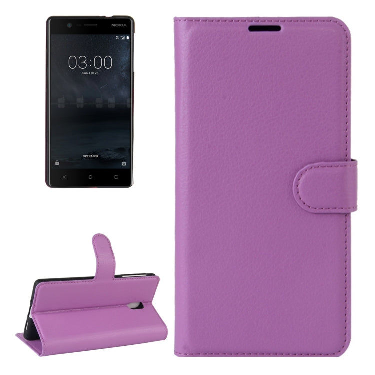For Nokia 3 Litchi Texture Horizontal Flip Leather Case with Holder & Card Slots & Wallet