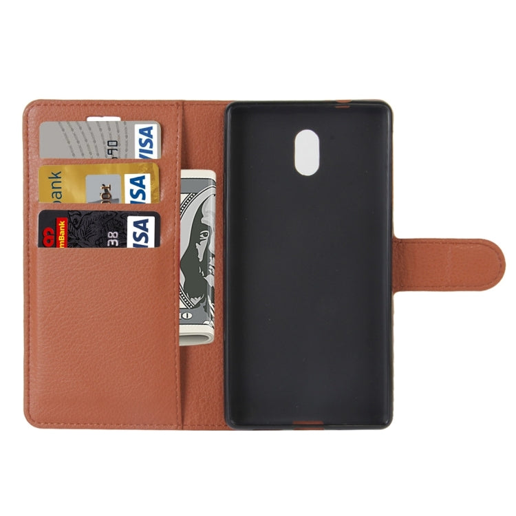 For Nokia 3 Litchi Texture Horizontal Flip Leather Case with Holder & Card Slots & Wallet