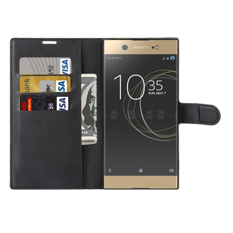 For Sony Xperia XA1 Ultra Litchi Texture Horizontal Flip Leather Case with Holder & Card Slots & Wallet