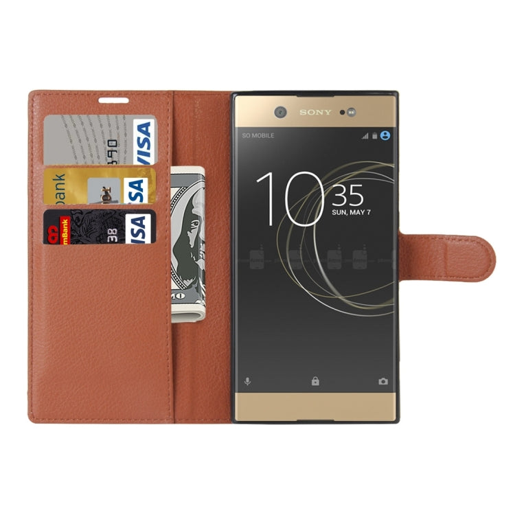For Sony Xperia XA1 Ultra Litchi Texture Horizontal Flip Leather Case with Holder & Card Slots & Wallet
