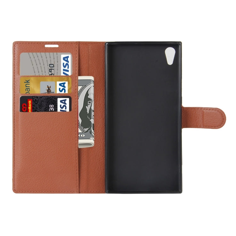 For Sony Xperia XA1 Ultra Litchi Texture Horizontal Flip Leather Case with Holder & Card Slots & Wallet