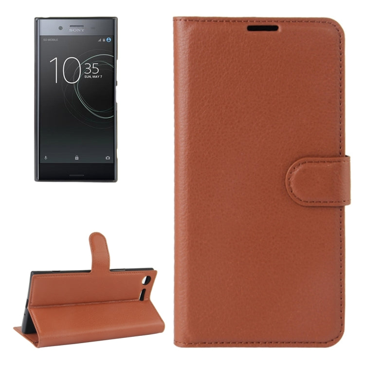 For Sony Xperia XZ Premium Litchi Texture Horizontal Flip Leather Case with Holder & Card Slots & Wallet