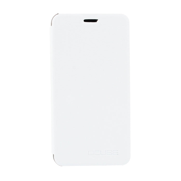 OCUBE for Doogee Shoot 2 Spring Texture Horizontal Flip Leather Case with Holder(White)