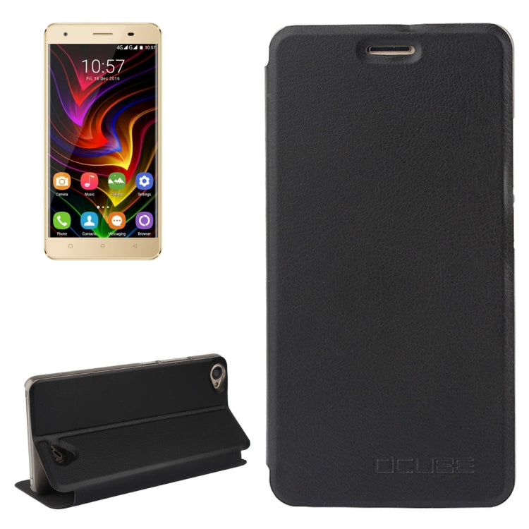 OCUBE for Oukitel C5 Pro Spring Texture Horizontal Flip Leather Case with Holder(Black)