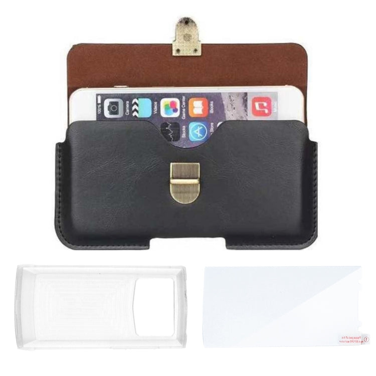 OUKITEL for K10000 Pro (MPH1794)  PU Pouch Sleeve Bag + Protective Case + Tempered Glass Screen Film