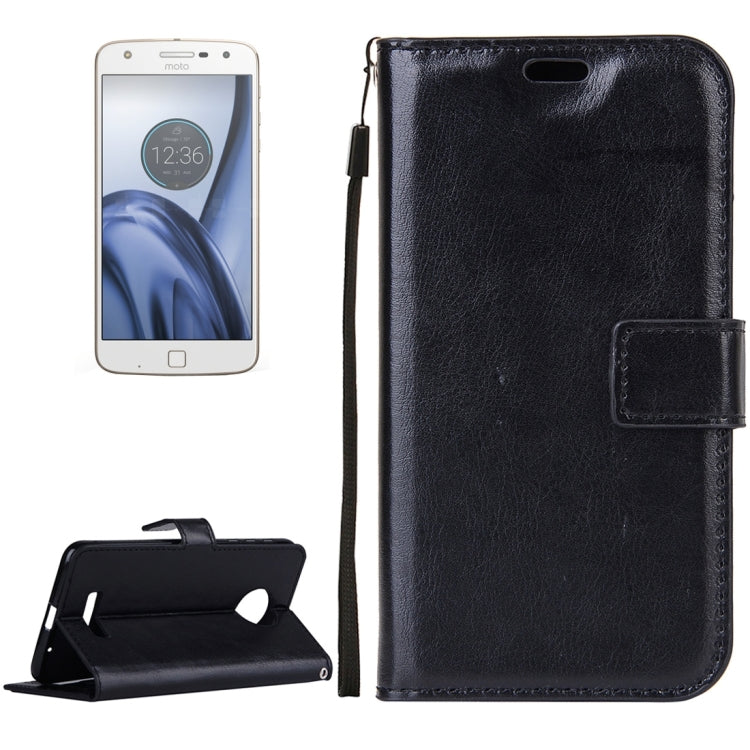 For Motorola Moto Z Crazy Horse Texture Horizontal Flip PU Leather Case with Holder & Card Slots & Wallet & Lanyard