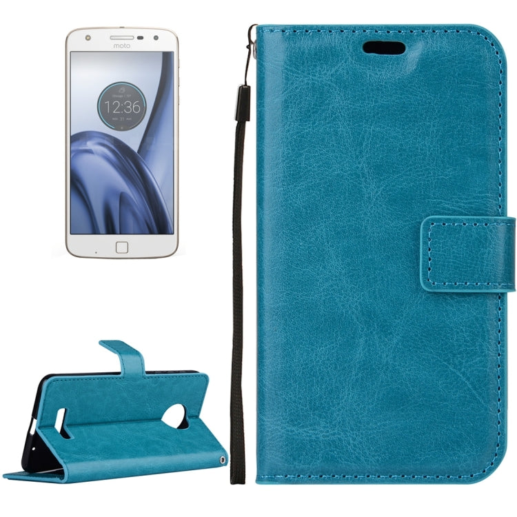 For Motorola Moto Z Crazy Horse Texture Horizontal Flip PU Leather Case with Holder & Card Slots & Wallet & Lanyard