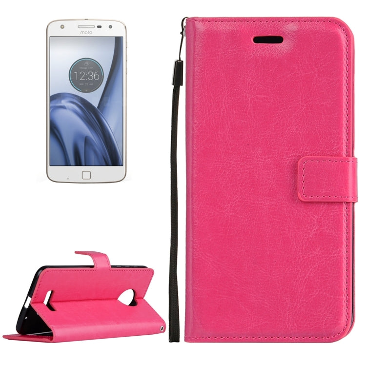 For Motorola Moto Z Crazy Horse Texture Horizontal Flip PU Leather Case with Holder & Card Slots & Wallet & Lanyard