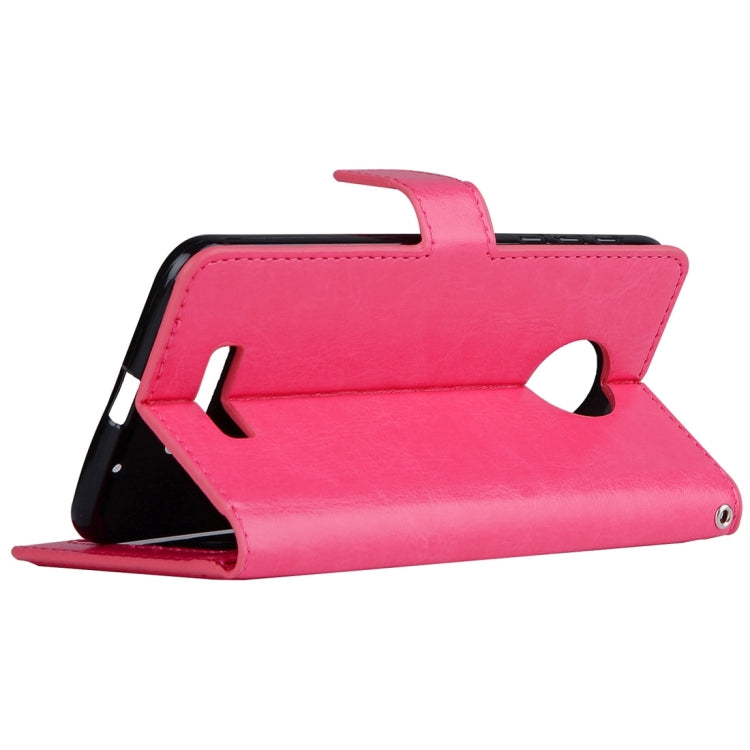 For Motorola Moto Z Crazy Horse Texture Horizontal Flip PU Leather Case with Holder & Card Slots & Wallet & Lanyard