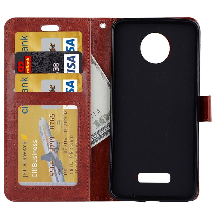 For Motorola Moto Z Crazy Horse Texture Horizontal Flip PU Leather Case with Holder & Card Slots & Wallet & Lanyard