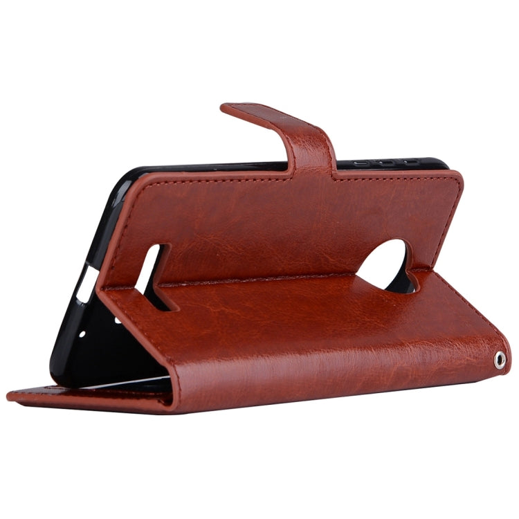 For Motorola Moto Z Crazy Horse Texture Horizontal Flip PU Leather Case with Holder & Card Slots & Wallet & Lanyard