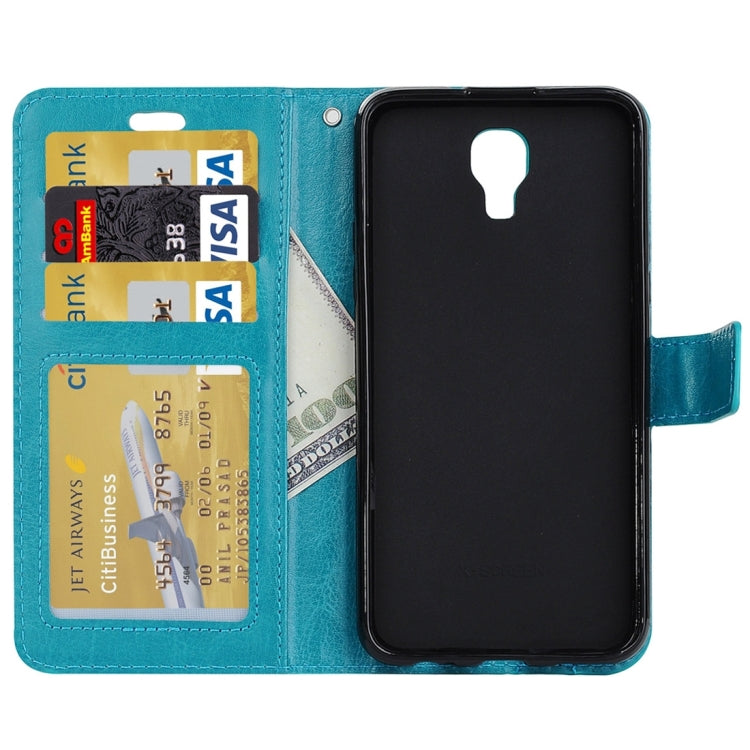 For LG X Screen Crazy Horse Texture Horizontal Flip PU Leather Case with Holder & Card Slots & Wallet