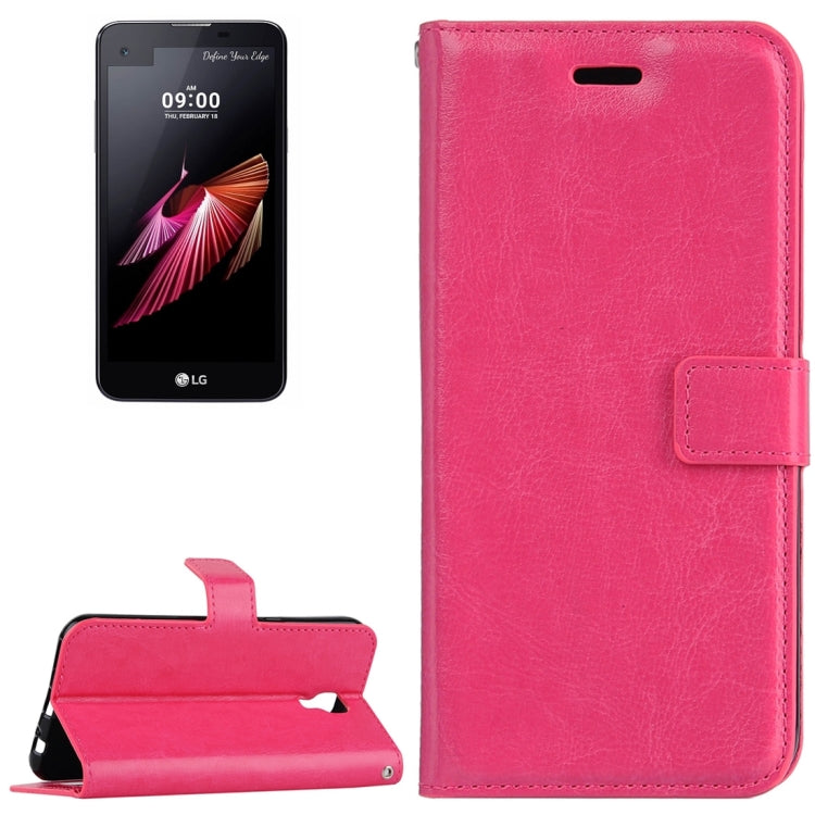 For LG X Screen Crazy Horse Texture Horizontal Flip PU Leather Case with Holder & Card Slots & Wallet