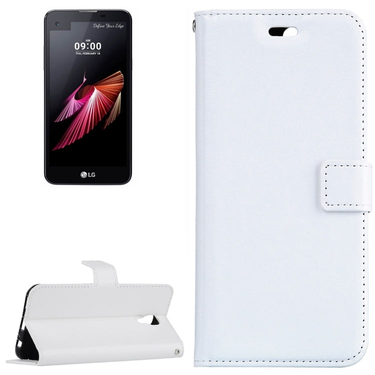 For LG X Screen Crazy Horse Texture Horizontal Flip PU Leather Case with Holder & Card Slots & Wallet