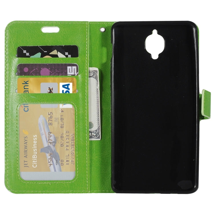 For OnePlus  3 Crazy Horse Texture Horizontal Flip PU Leather Case with Holder & Card Slots & Wallet