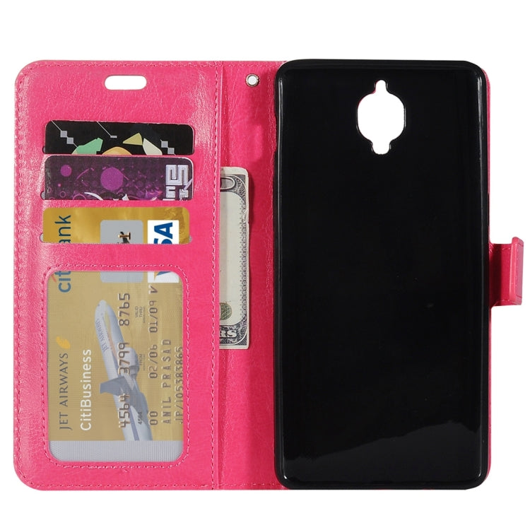 For OnePlus  3 Crazy Horse Texture Horizontal Flip PU Leather Case with Holder & Card Slots & Wallet