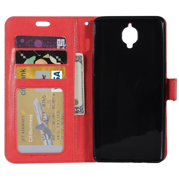 For OnePlus  3 Crazy Horse Texture Horizontal Flip PU Leather Case with Holder & Card Slots & Wallet