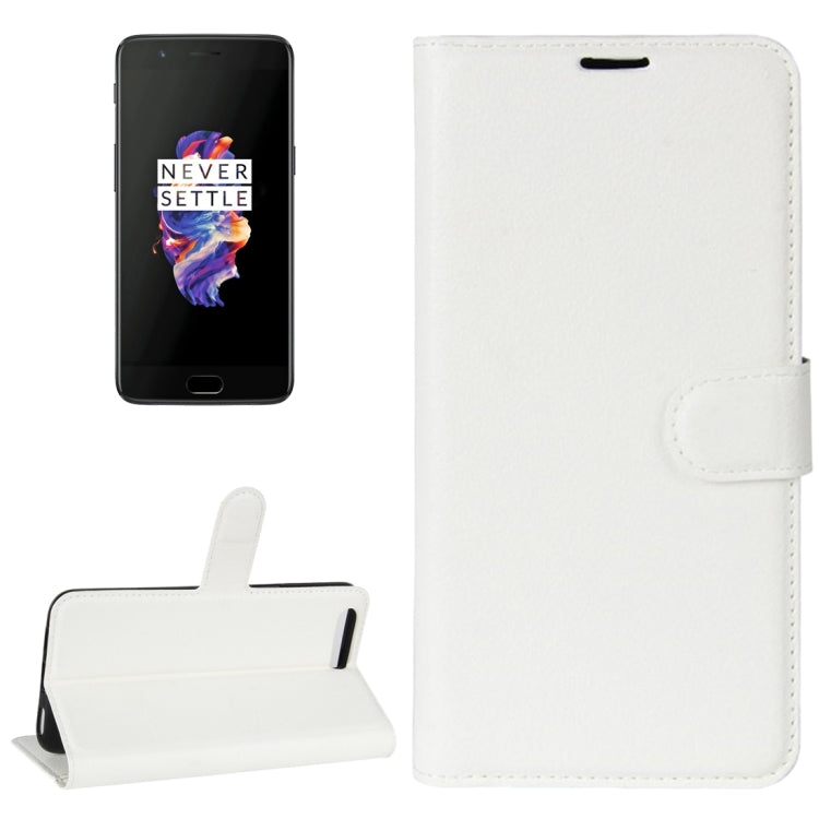 For OnePlus  5 Litchi Texture Horizontal Flip Leather Case with Holder & Card Slots & Wallet