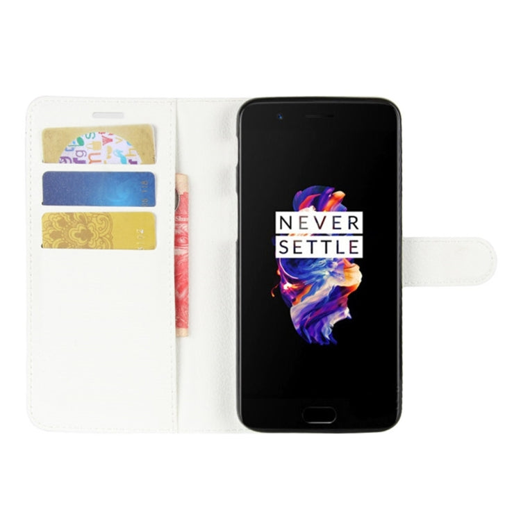 For OnePlus  5 Litchi Texture Horizontal Flip Leather Case with Holder & Card Slots & Wallet