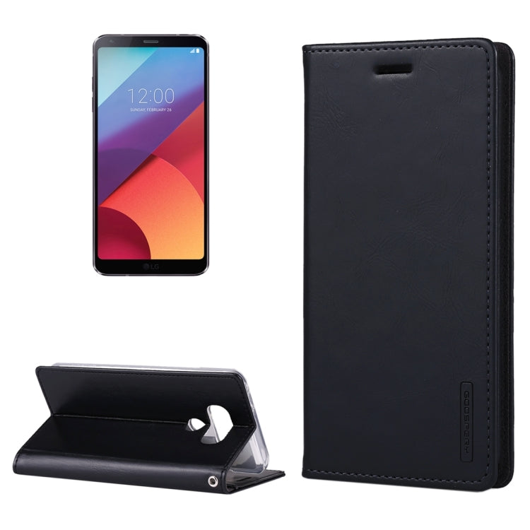 GOOSPERY BLUE MOON for LG G6 Crazy Horse Texture Horizontal Flip Leather Case with Card Slots & Wallet & Holder