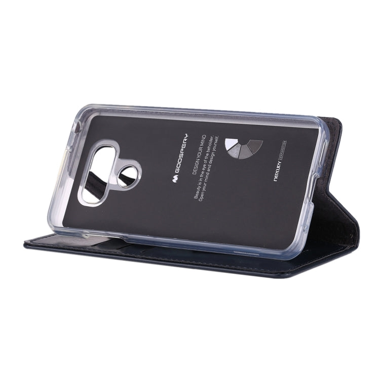 GOOSPERY BLUE MOON for LG G6 Crazy Horse Texture Horizontal Flip Leather Case with Card Slots & Wallet & Holder