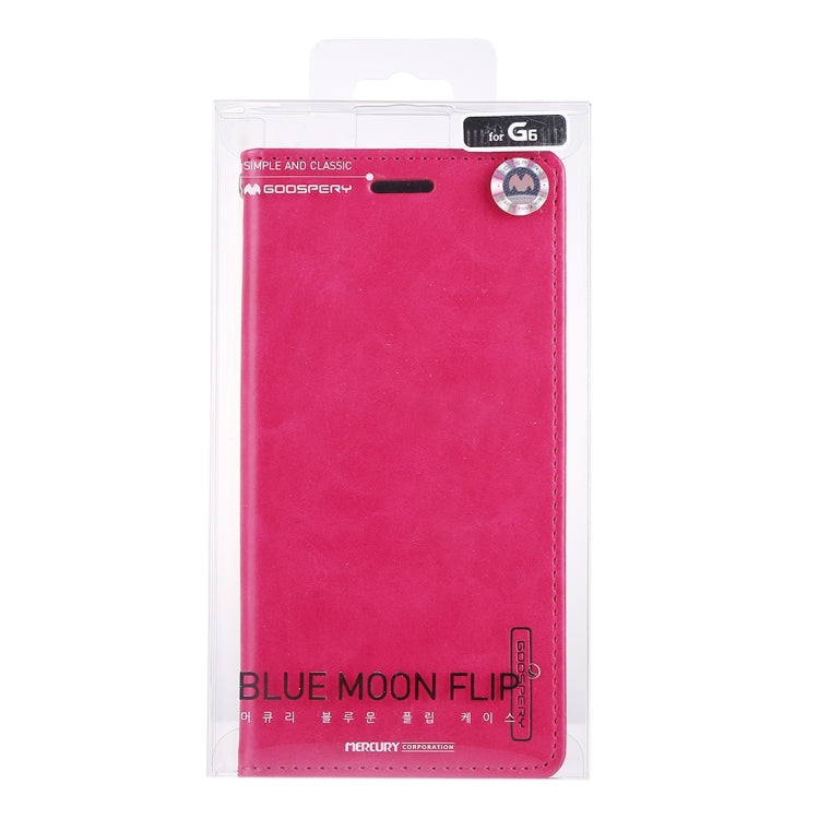GOOSPERY BLUE MOON for LG G6 Crazy Horse Texture Horizontal Flip Leather Case with Card Slots & Wallet & Holder