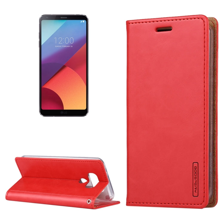 GOOSPERY BLUE MOON for LG G6 Crazy Horse Texture Horizontal Flip Leather Case with Card Slots & Wallet & Holder