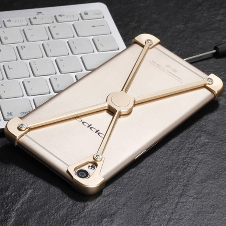 For OPPO R9 Type-X Metal Four Angle Anti Falling Protective Case