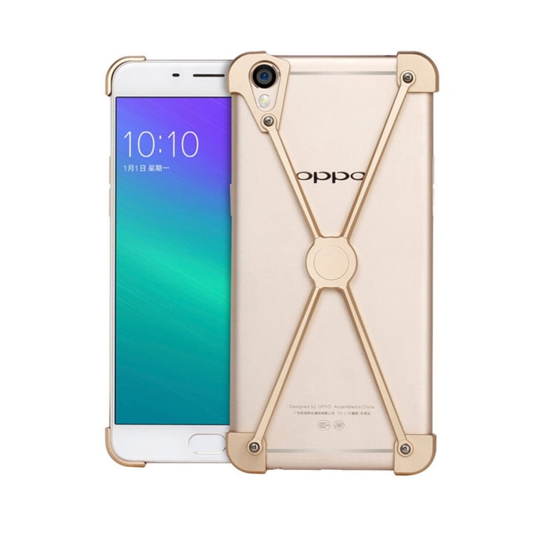 For OPPO R9 Type-X Metal Four Angle Anti Falling Protective Case