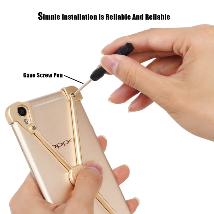 For OPPO  R9 Plus Type-X Metal Four Angle Anti Falling Protective Case