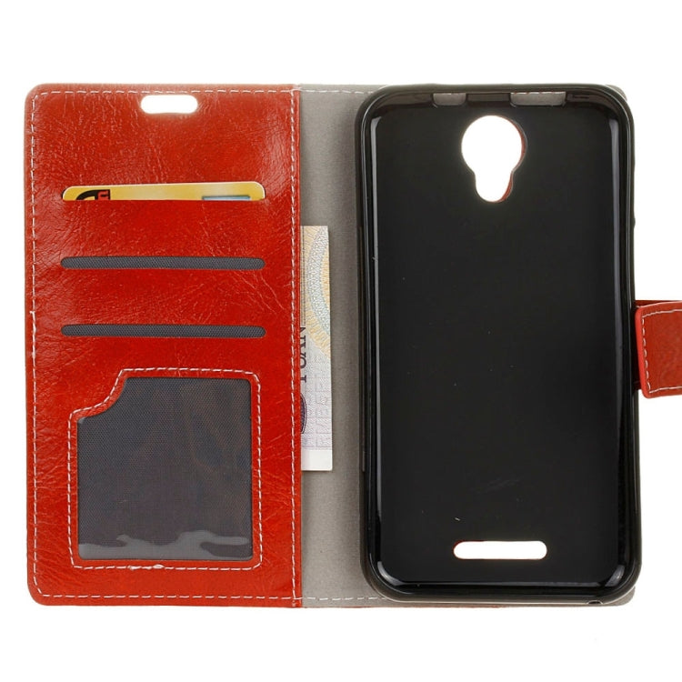 For Wiko Jerry 2 Retro Crazy Horse Texture Horizontal Flip Leather Case with Holder & Card Slots & Wallet & Photo Frame