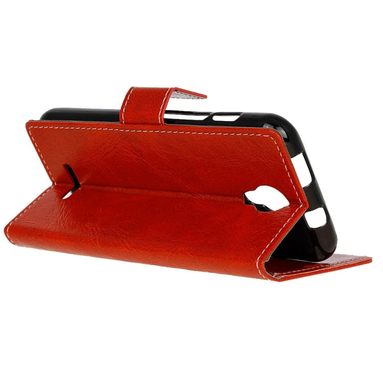 For Wiko Jerry 2 Retro Crazy Horse Texture Horizontal Flip Leather Case with Holder & Card Slots & Wallet & Photo Frame