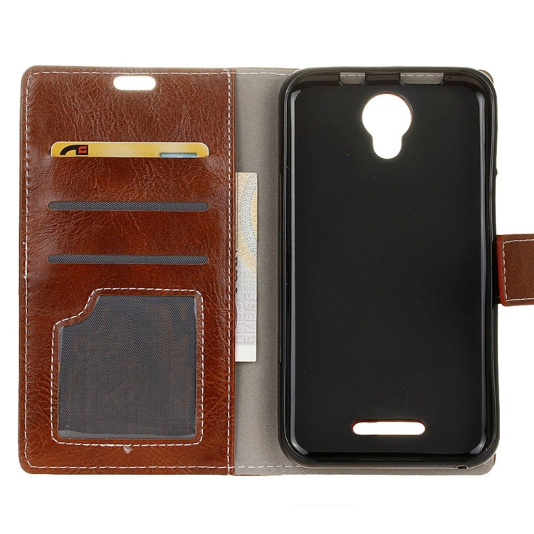 For Wiko Jerry 2 Retro Crazy Horse Texture Horizontal Flip Leather Case with Holder & Card Slots & Wallet & Photo Frame