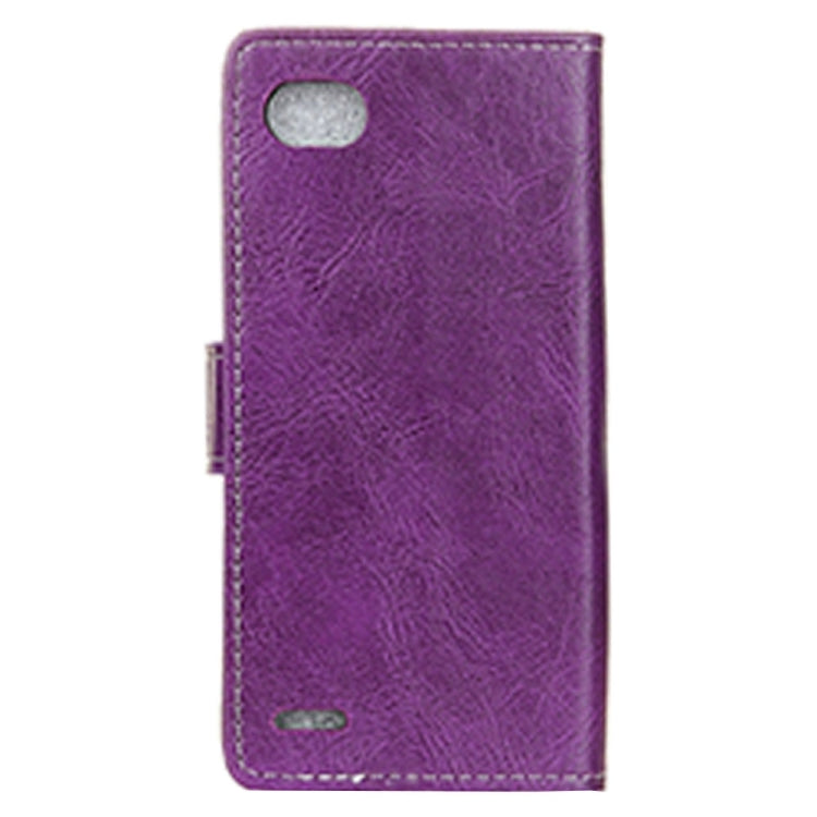 For LG Q6 Retro Crazy Horse Texture Horizontal Flip Leather Case with Holder & Card Slots & Wallet & Photo Frame