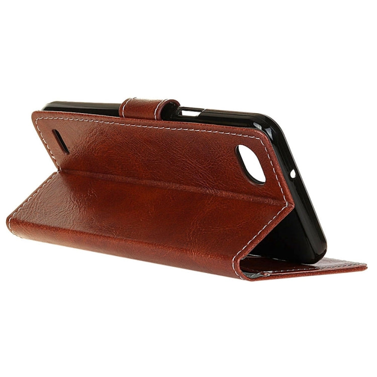 For LG Q6 Retro Crazy Horse Texture Horizontal Flip Leather Case with Holder & Card Slots & Wallet & Photo Frame