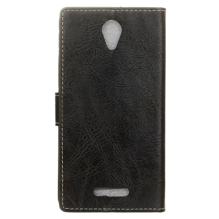 For Wiko Tommy 2 Retro Crazy Horse Texture Horizontal Flip Leather Case with Holder & Card Slots & Wallet & Photo Frame