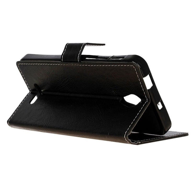 For Wiko Tommy 2 Retro Crazy Horse Texture Horizontal Flip Leather Case with Holder & Card Slots & Wallet & Photo Frame