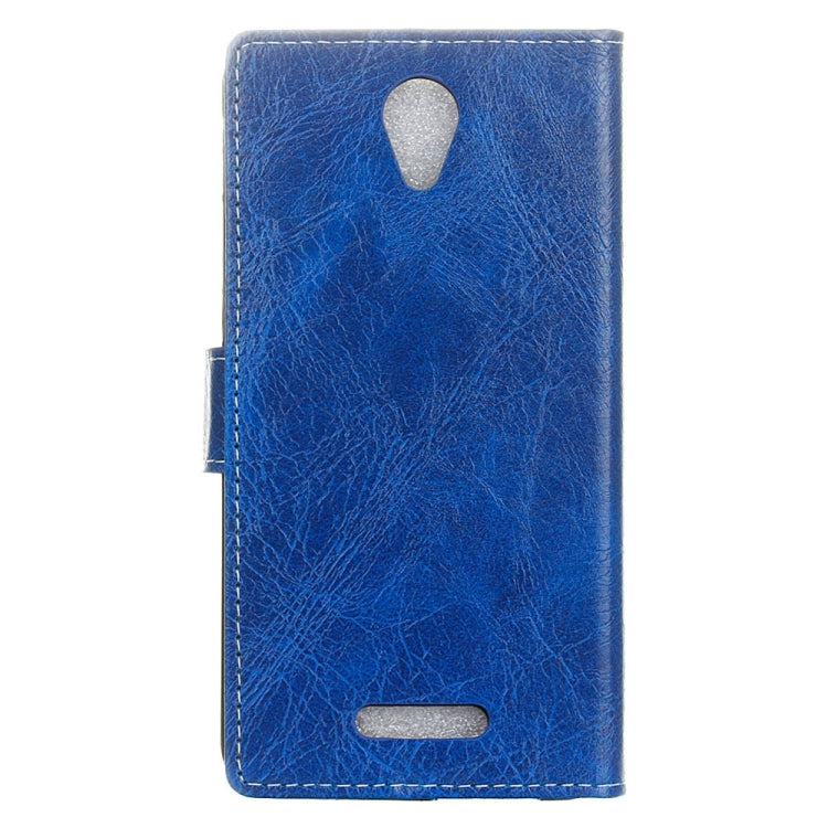 For Wiko Tommy 2 Retro Crazy Horse Texture Horizontal Flip Leather Case with Holder & Card Slots & Wallet & Photo Frame