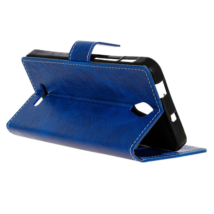 For Wiko Tommy 2 Retro Crazy Horse Texture Horizontal Flip Leather Case with Holder & Card Slots & Wallet & Photo Frame