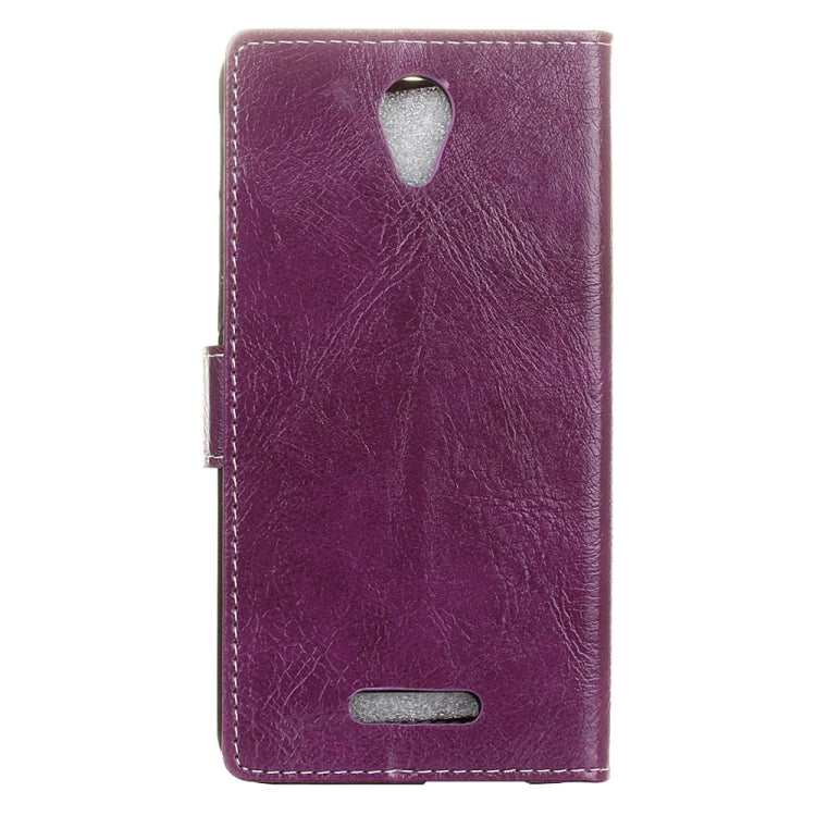 For Wiko Tommy 2 Retro Crazy Horse Texture Horizontal Flip Leather Case with Holder & Card Slots & Wallet & Photo Frame