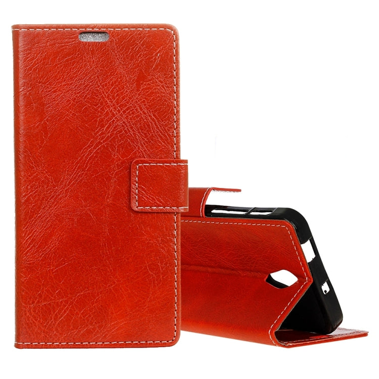 For Wiko Tommy 2 Retro Crazy Horse Texture Horizontal Flip Leather Case with Holder & Card Slots & Wallet & Photo Frame