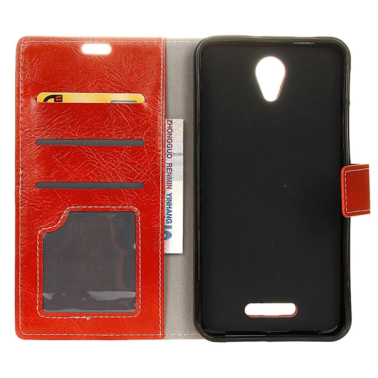 For Wiko Tommy 2 Retro Crazy Horse Texture Horizontal Flip Leather Case with Holder & Card Slots & Wallet & Photo Frame