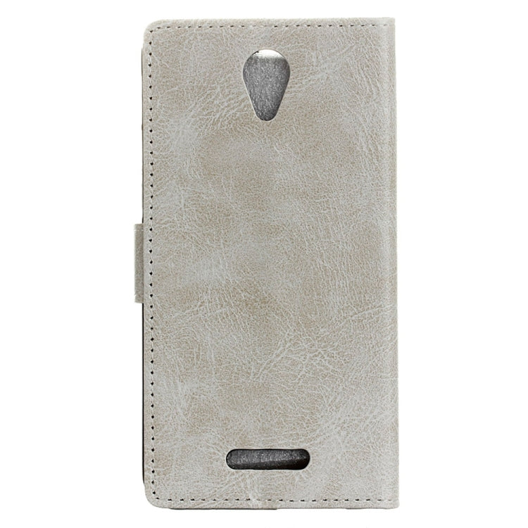 For Wiko Tommy 2 Retro Crazy Horse Texture Horizontal Flip Leather Case with Holder & Card Slots & Wallet & Photo Frame