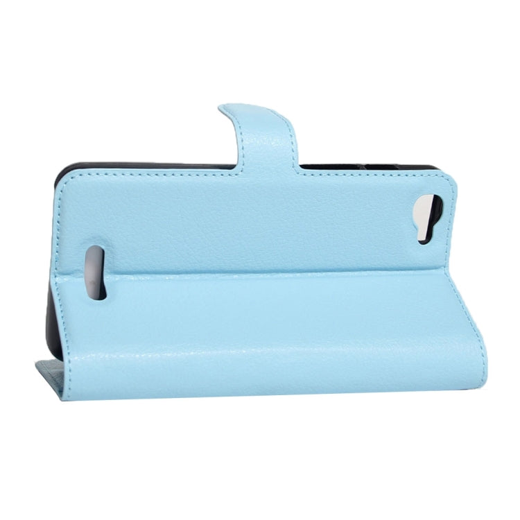 For Alcatel Pixi 4 Plus Power Litchi Texture Horizontal Flip Leather Case with Holder & Card Slots & Wallet