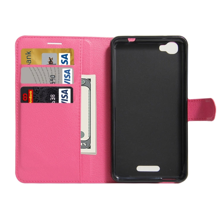 For Alcatel Pixi 4 Plus Power Litchi Texture Horizontal Flip Leather Case with Holder & Card Slots & Wallet