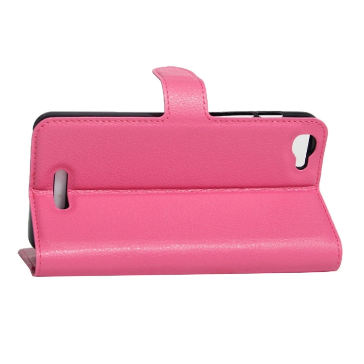 For Alcatel Pixi 4 Plus Power Litchi Texture Horizontal Flip Leather Case with Holder & Card Slots & Wallet